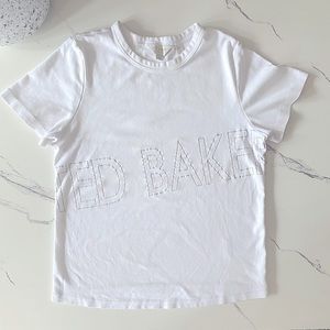 Ted Baker London malom branded foil cotton Tshirt